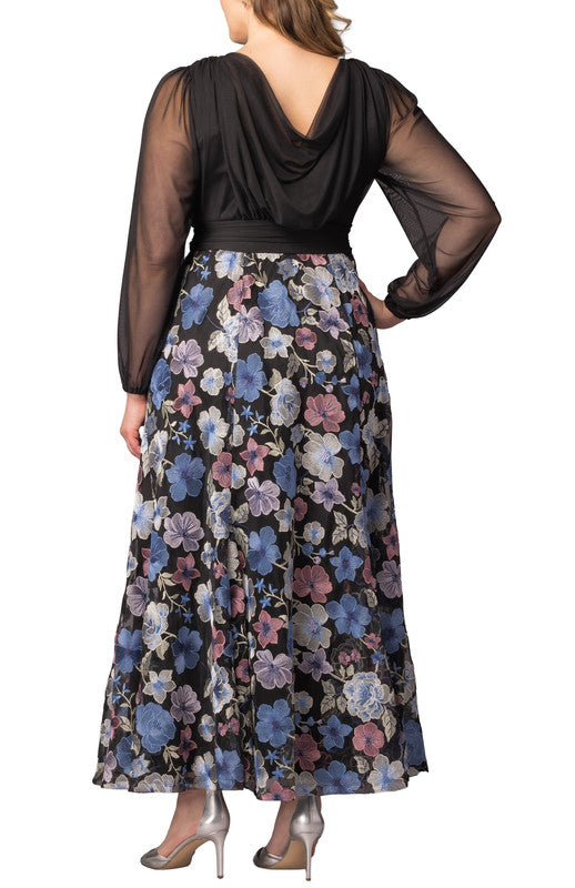 Isabella Embroidered Mesh Gown - Floral Frolic - Plus