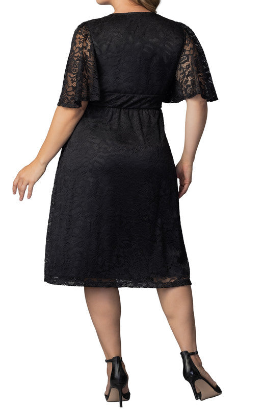 Fable Lace Cocktail Dress - Onyx - Plus