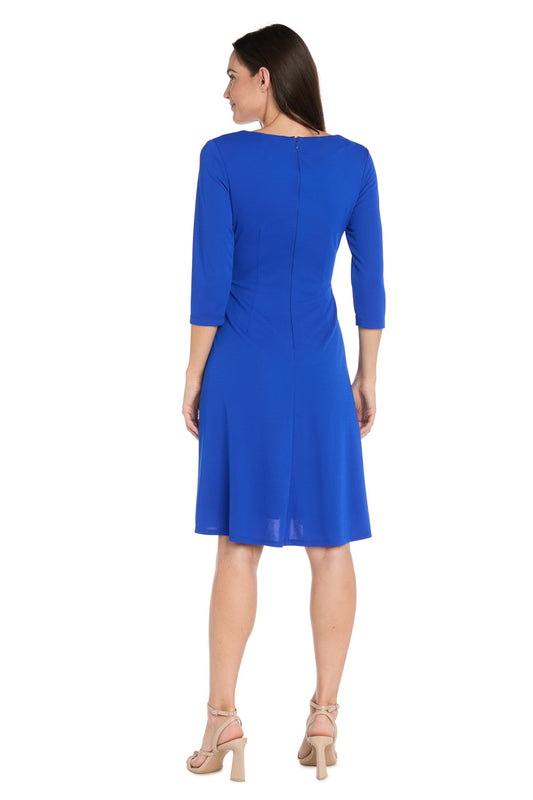 Jersey Faux Wrap with 3/4 Sleeve