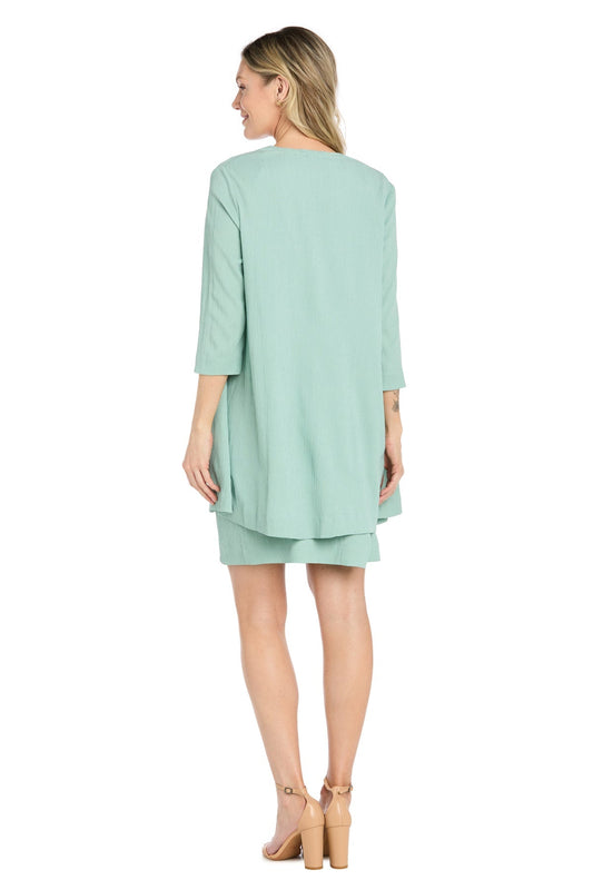 2Pc Jacket Dress with Necklace