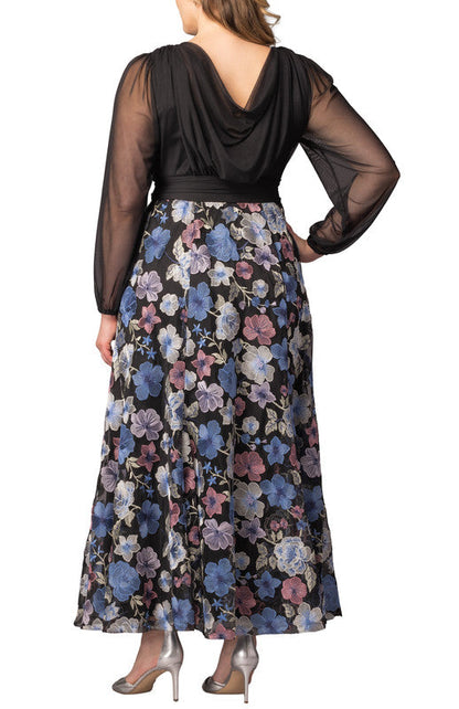 Isabella Embroidered Mesh Gown - Floral Frolic - Plus