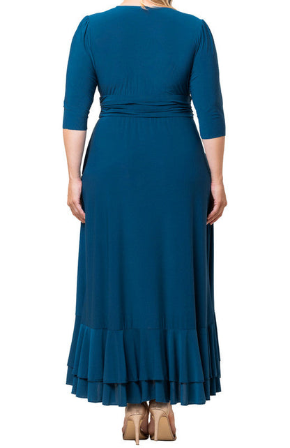 Maritime Maxi Dress -Agean Blue - Plus