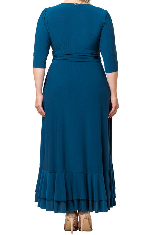 Maritime Maxi Dress -Agean Blue - Plus