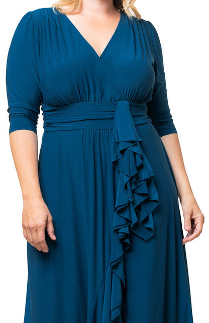 Maritime Maxi Dress -Agean Blue - Plus