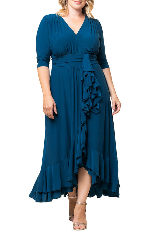 Maritime Maxi Dress -Agean Blue - Plus