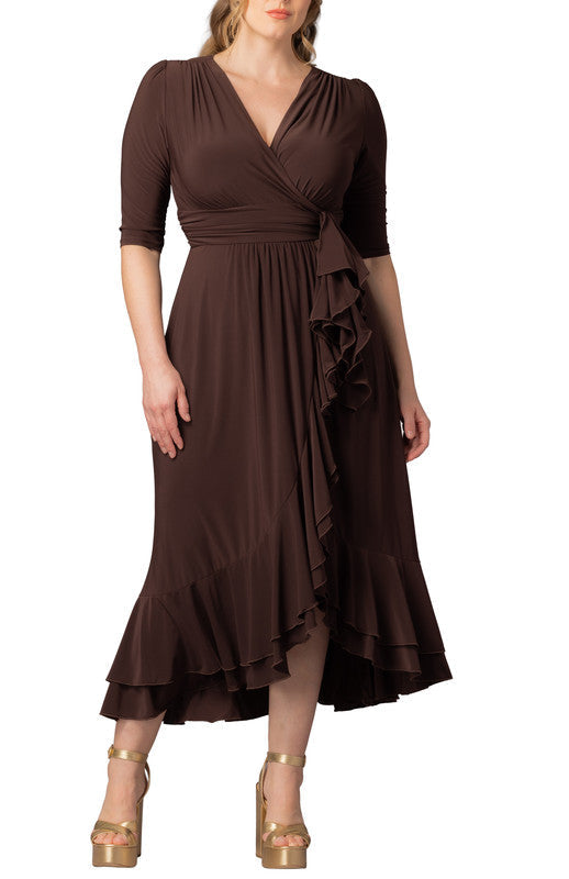 Veronica Ruffle Evening Gown - Plus