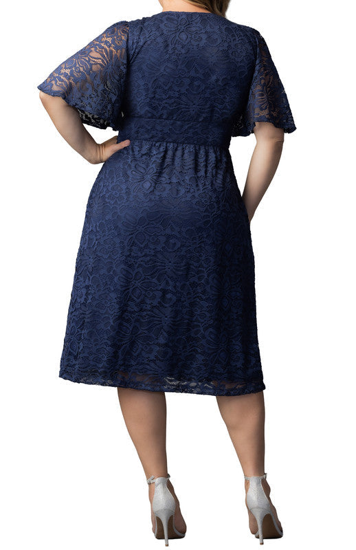 Fable Lace Cocktail Dress - Nocturnal Navy - Plus