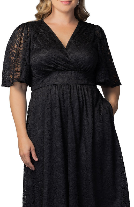 Fable Lace Cocktail Dress - Onyx - Plus