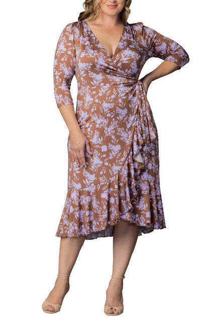 Flirty Flounce Wrap Dress - Plus
