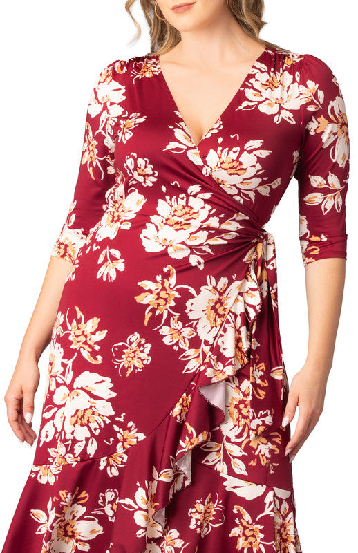 Flirty Flounce Wrap Dress - Plus