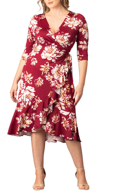 Flirty Flounce Wrap Dress - Plus