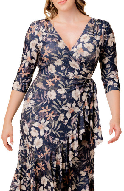 Flirty Flounce Wrap Dress - Plus