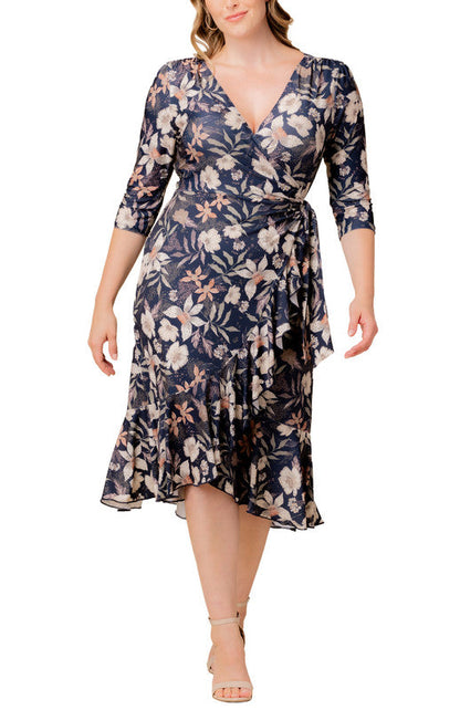 Flirty Flounce Wrap Dress - Plus