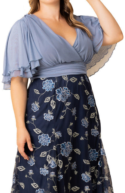 Lillian Embroidered Cocktail Dress - Plus