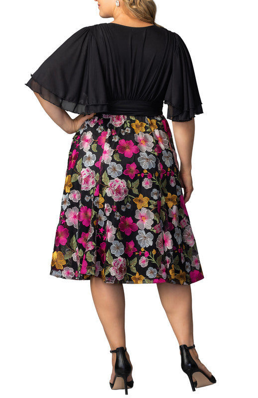 Lillian Embroidered Cocktail Dress - Plus