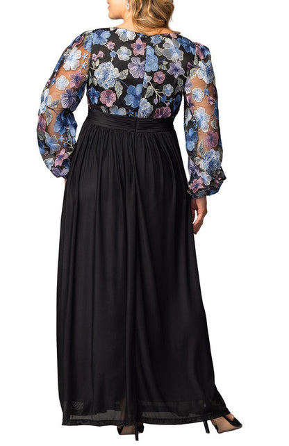 Eternal Embroidered Bodice Evening Gown Floral Frolic - Plus