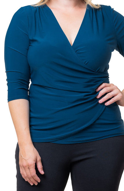 Femme Fatale Faux Wrap Top - Plus