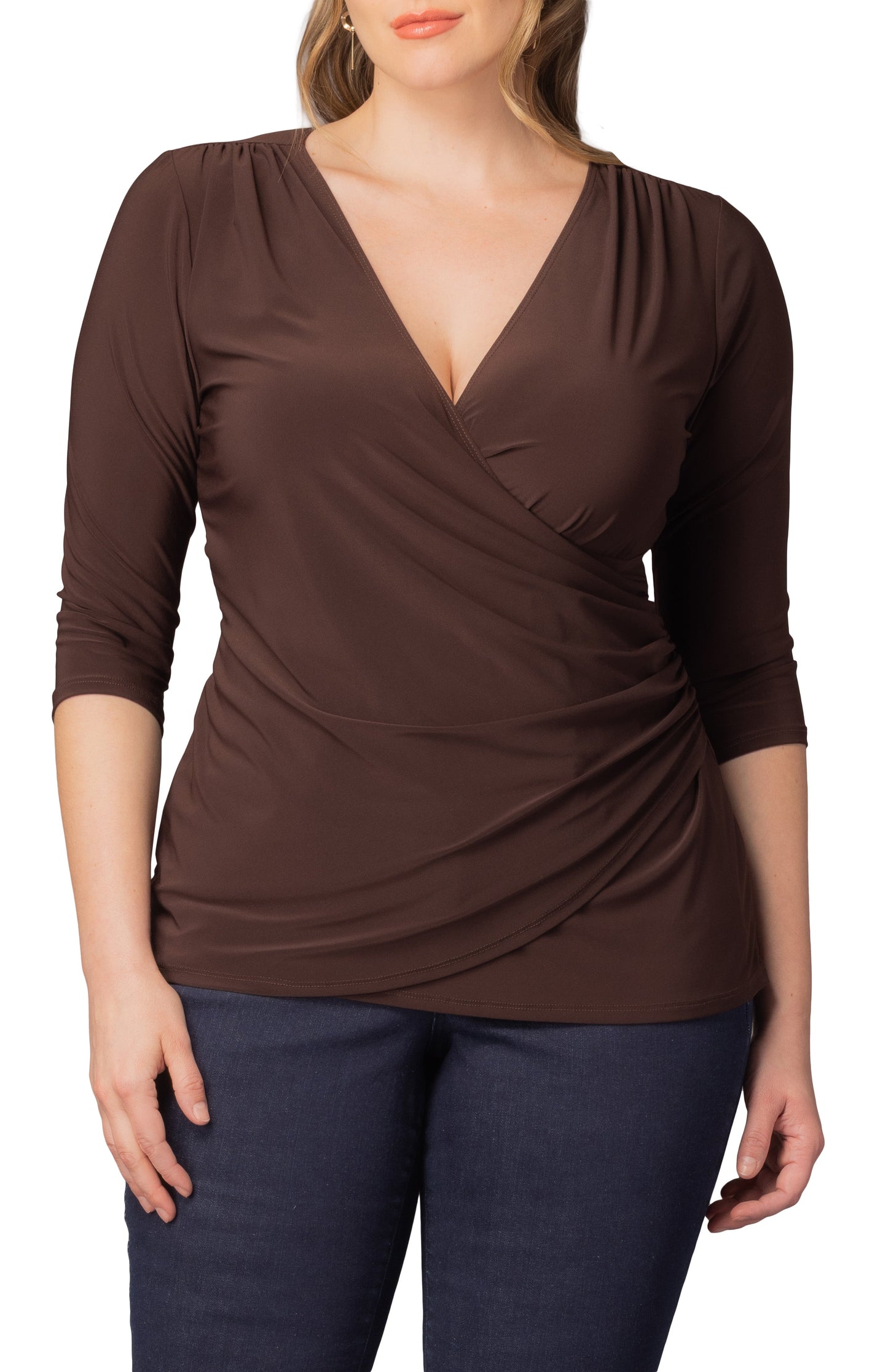 Femme Fatale Faux Wrap Top - Plus