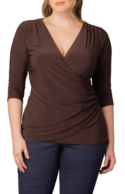 Femme Fatale Faux Wrap Top - Plus