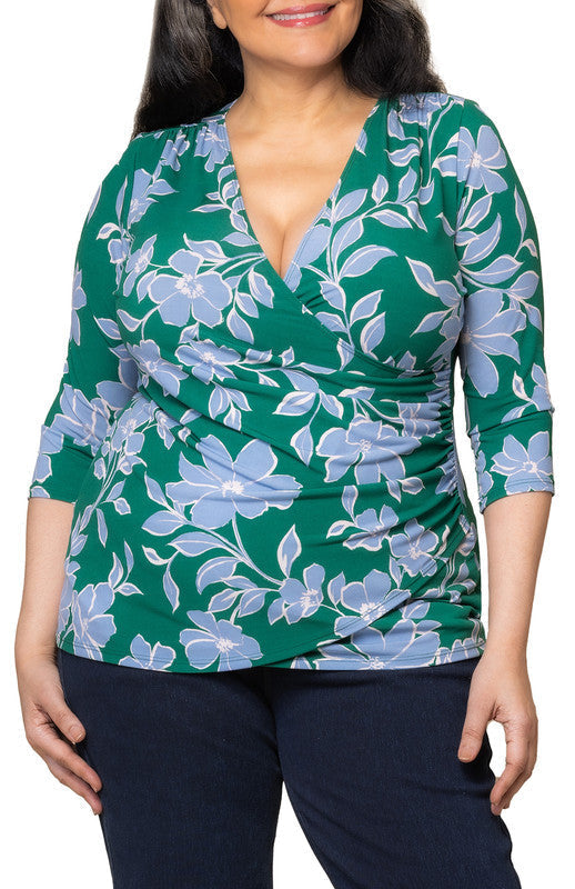 Femme Fatale Faux Wrap Top - Plus