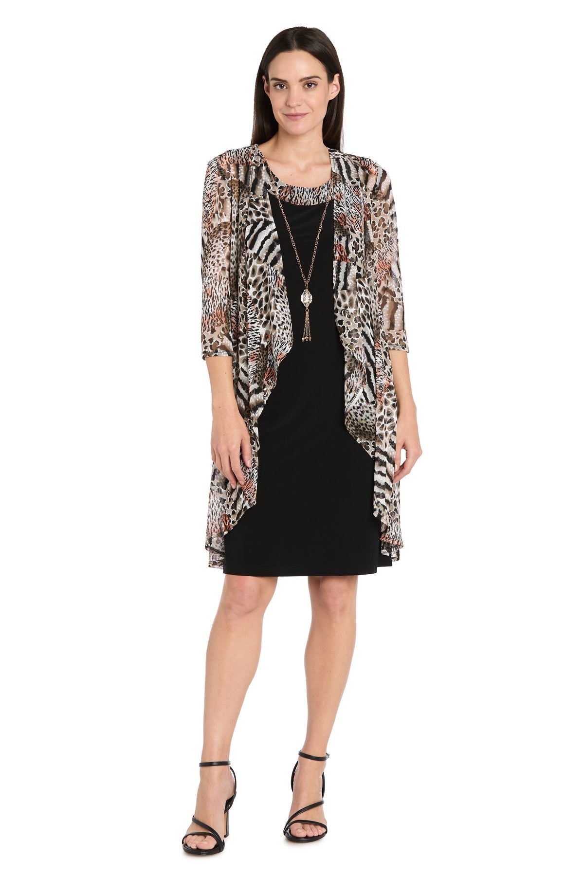 2-Piece Jacket Dress with Detachable Necklace