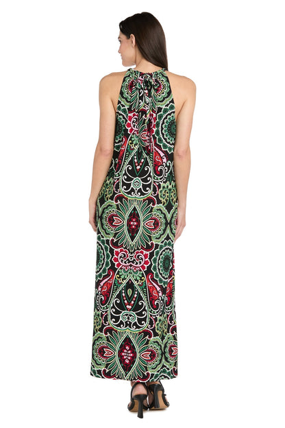 Printed Maxi Halter Dress