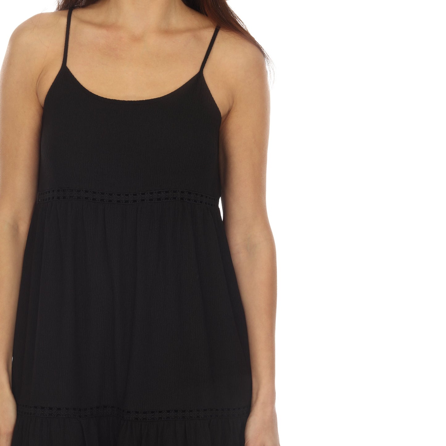 Women's Scoop Neck Tiered Maxi Dress - Plus