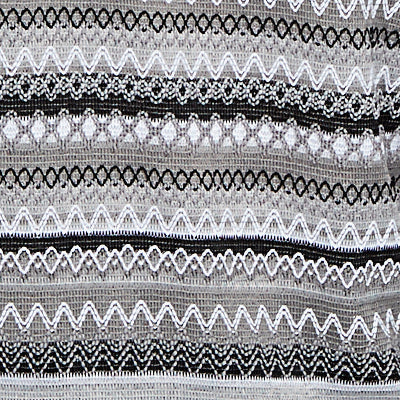 Alfred Dunner Textured Stripe Knit Top with Necklace - Grey