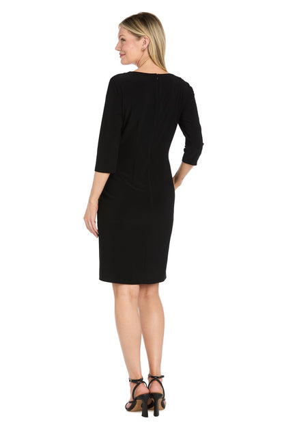 Jersey Side Draped Dress with Hardware