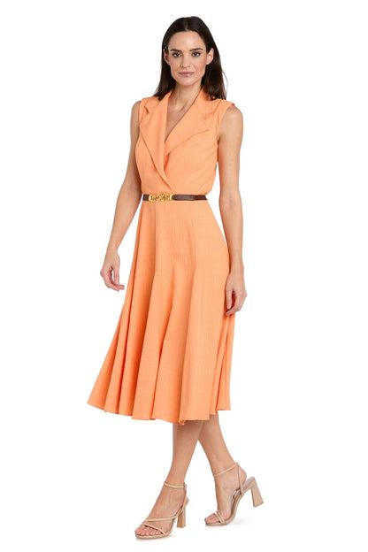 Fit and Flare Shirt Dress with Belt