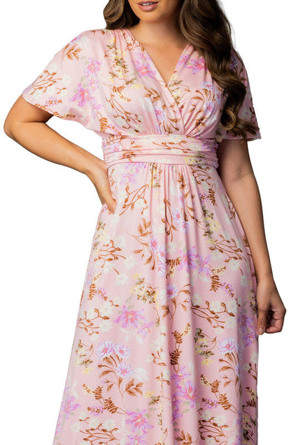 Vienna Maxi Dress - Lively Peach Floral