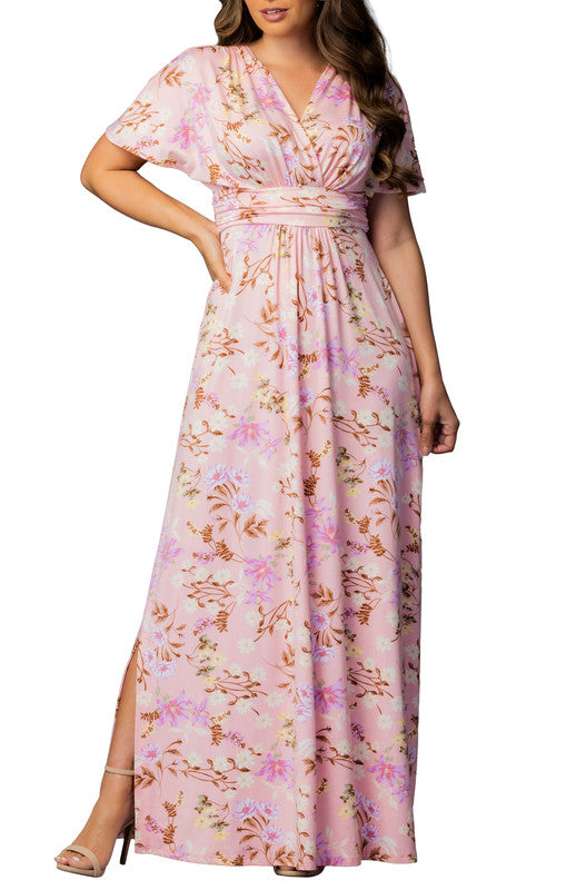 Vienna Maxi Dress - Lively Peach Floral