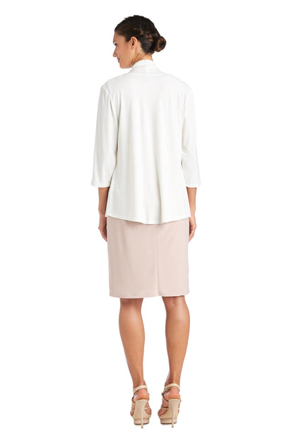 Drape Front Jersey Shrug - Ivory