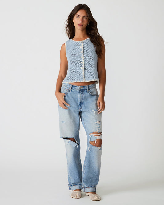 ANNYA SWEATER VEST BLUE ICE