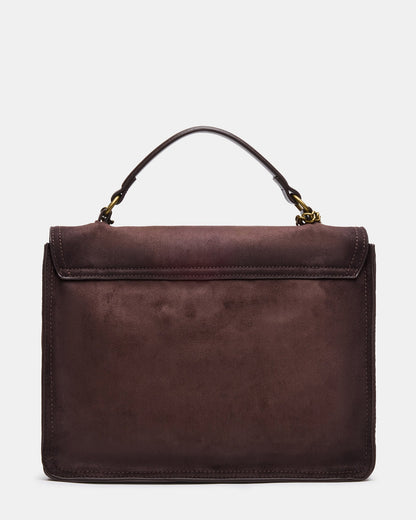 THEIA SUEDE BAG CHOCOLATE