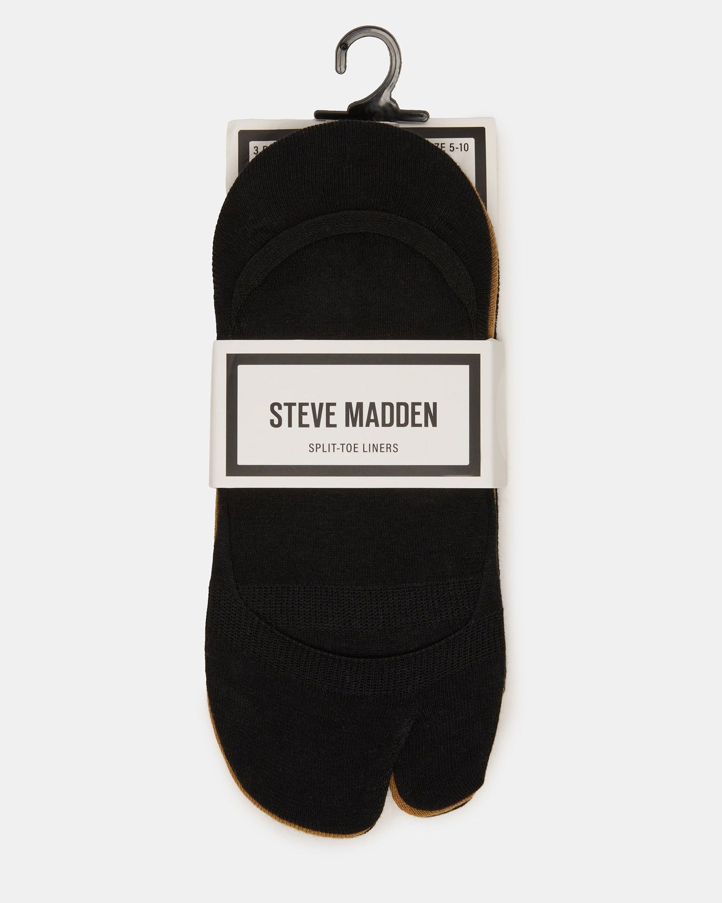 SPLIT TOE LINER SOCKS BLACK/NUDE