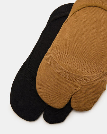 SPLIT TOE LINER SOCKS BLACK/NUDE