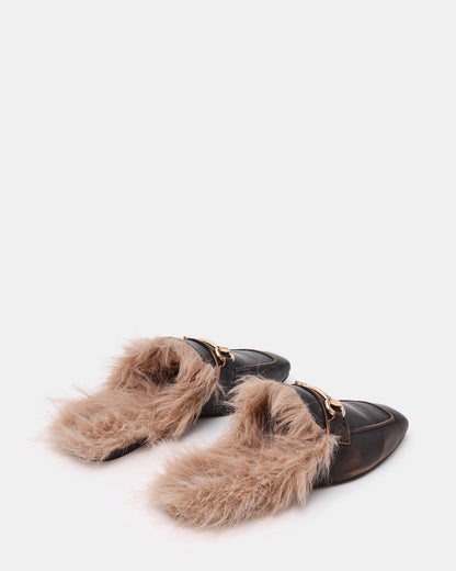 ROMEO FAUX FUR BROWN