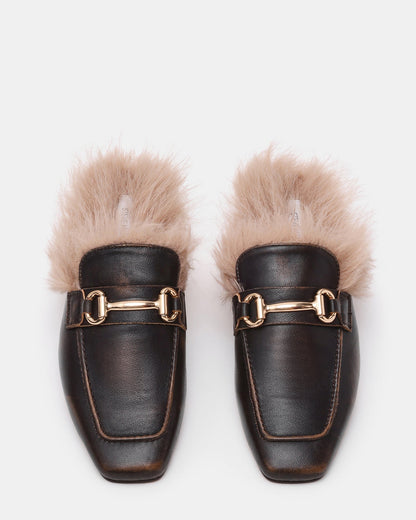ROMEO FAUX FUR BROWN