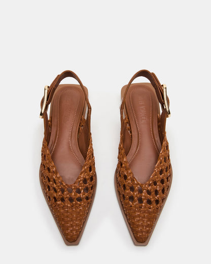 SHAY WOVEN COGNAC