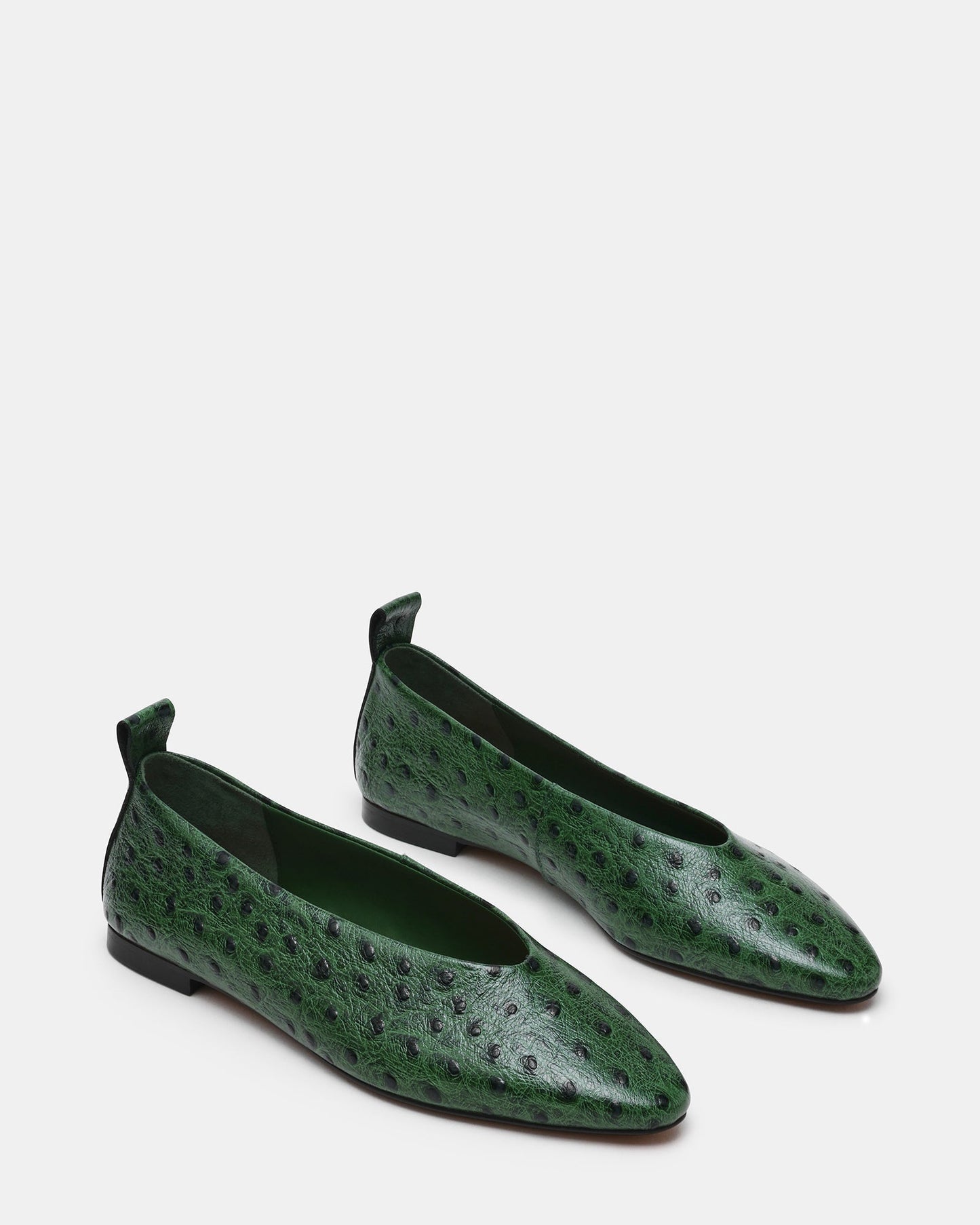SWANKY OSTRICH GREEN LEATHER