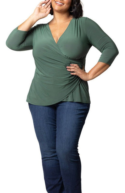Femme Fatale Faux Wrap Top - Plus
