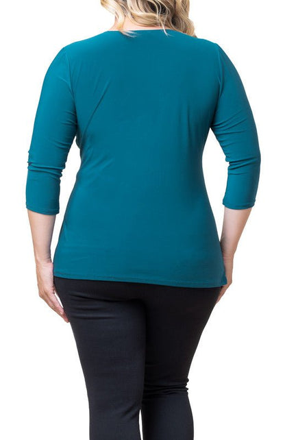 Femme Fatale Faux Wrap Top - Plus