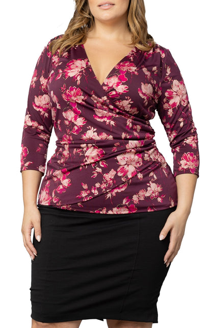 Femme Fatale Faux Wrap Top - Plus