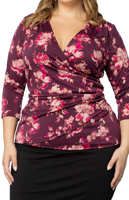 Femme Fatale Faux Wrap Top - Plus