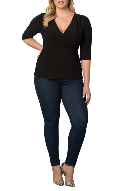 Femme Fatale Faux Wrap Top - Plus