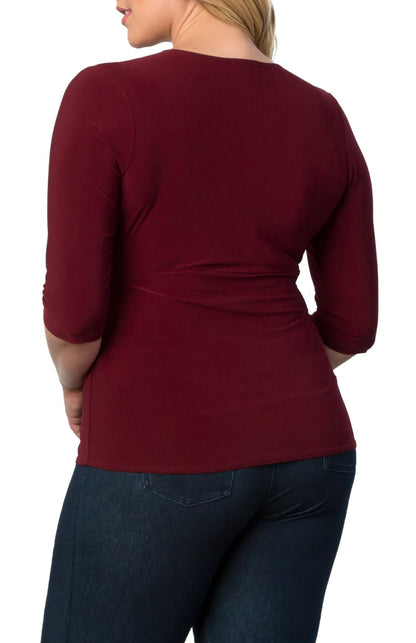 Femme Fatale Faux Wrap Top - Plus