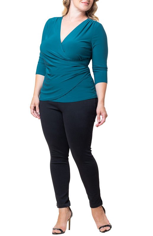 Femme Fatale Faux Wrap Top - Plus