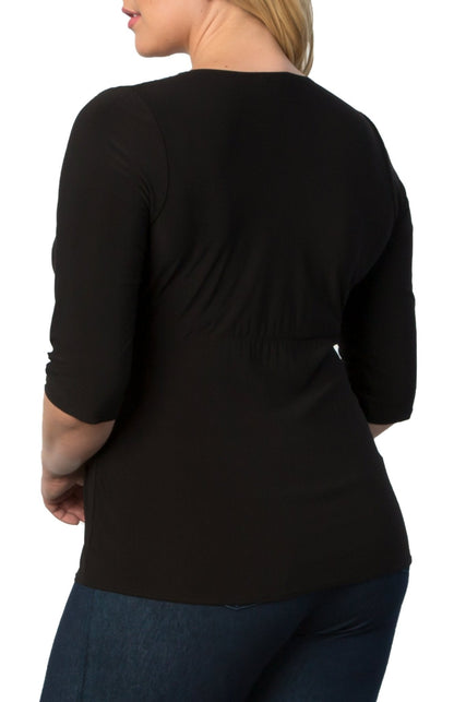 Femme Fatale Faux Wrap Top - Plus