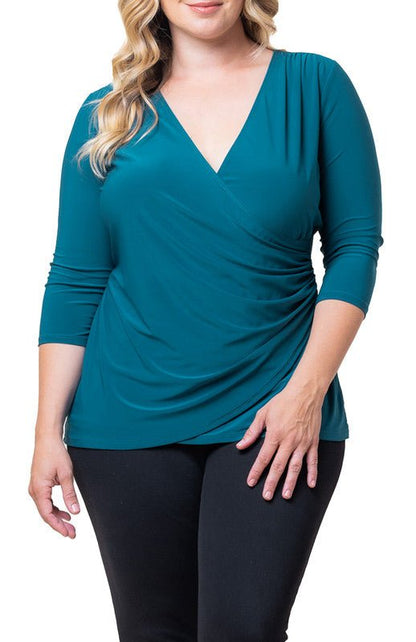Femme Fatale Faux Wrap Top - Plus